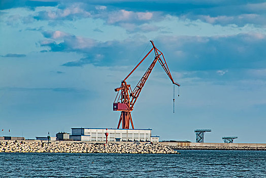 河北省秦皇岛市山海关工业码头建筑景观