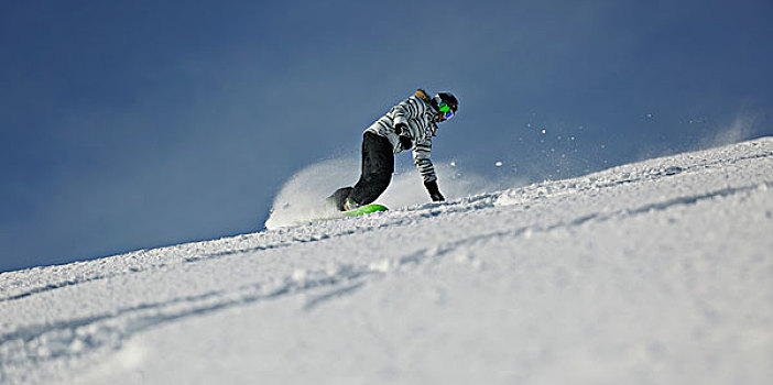 滑雪板,女人,比赛,下坡,斜坡,粉状雪,冬天,晴天