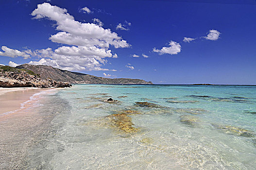 海滩,西南,海岸,克里特岛,岛屿,希腊,一个,神奇,欧洲