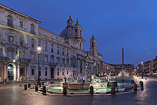 风景,喷泉,四个,河,纳佛那广场,罗马,拉齐奥,意大利