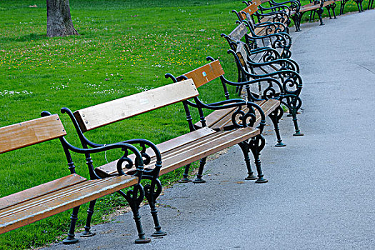 长椅,公园,维也纳,奥地利