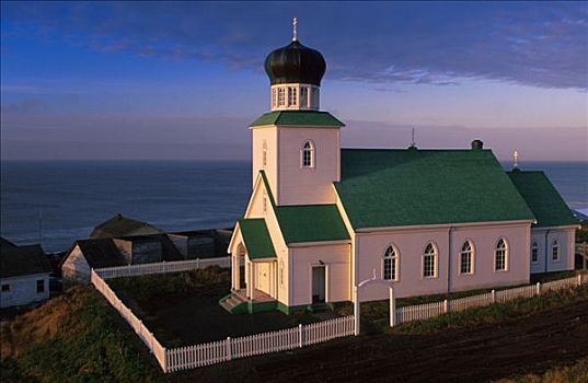 俄国东正教堂,圣乔治,岛屿,秋天,景色