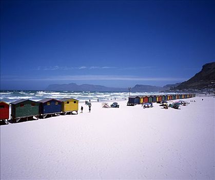 海滩,海滩小屋,白天