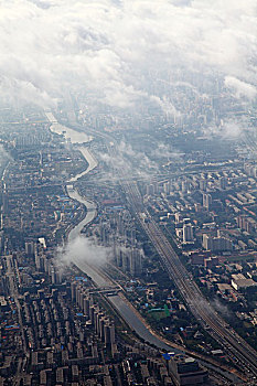 北京,首都国际机场,郊区航拍