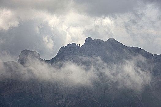 崎岖,阿彭策尔,阿尔卑斯山,风暴,云,瑞士,欧洲