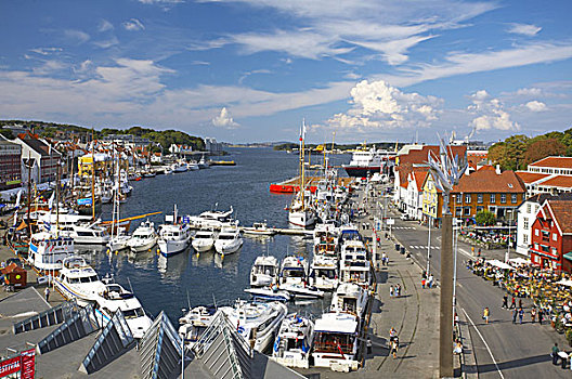挪威,斯塔万格,城市风光,港口,斯堪的纳维亚,城市,码头,游艇,船,夏天,象征,目的地,旅游,城市旅游,运输