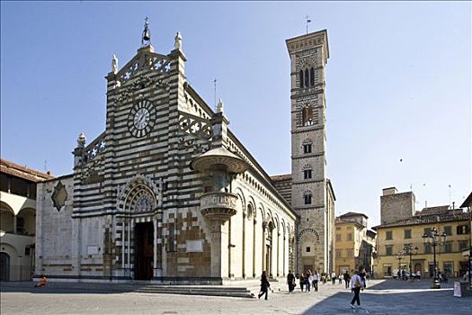 大教堂,户外,讲道坛,钟楼,托斯卡纳,意大利,欧洲