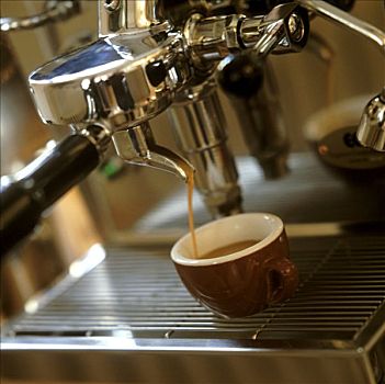 浓咖啡,室外,浓缩咖啡机,褐色,杯子