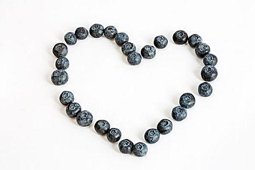 爱心,蓝莓,水果