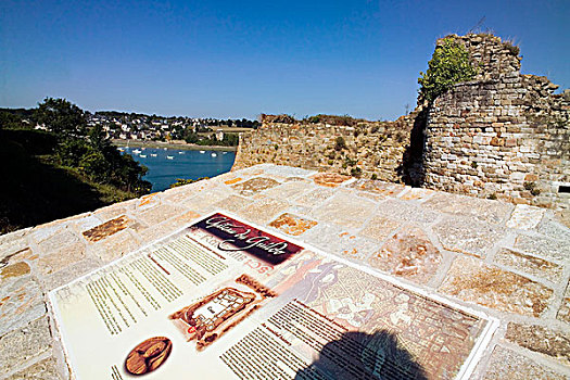 视点,指示器,遗址,布列塔尼,城堡,15世纪,布列塔尼半岛,法国