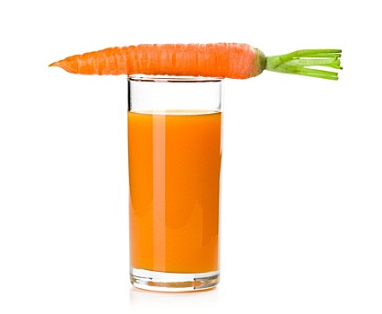 胡萝卜汁,玻璃杯,胡萝卜