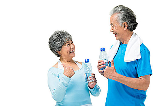 老年夫妇运动健身