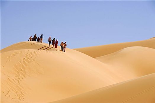 下降,沙丘,利比亚