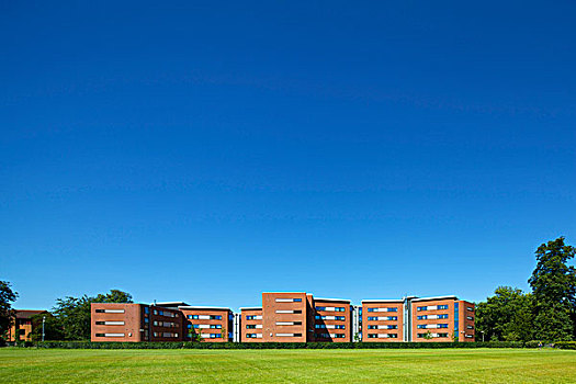 住宅,大学,读,伯克郡,远景