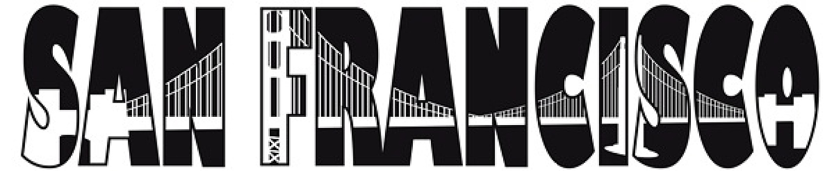 旧金山,金门大桥,文字,轮廓,插画