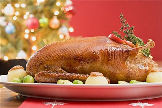 烤鸭,饺子,抱子甘蓝,圣诞节