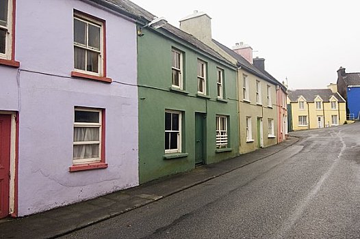 房子,街道,半岛,科克郡,爱尔兰
