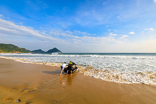 中国海南南湾猴岛七彩沙滩水上摩托艇
