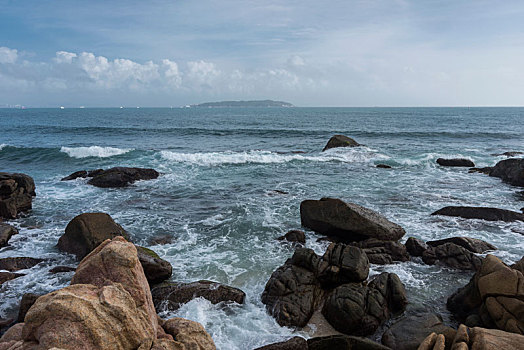 海南三亚海棠湾后海角风光