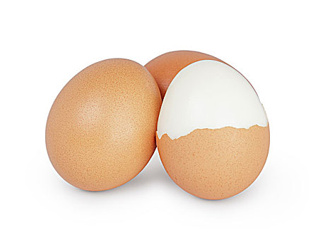 熟食,母鸡,蛋,隔绝,白色背景,背景