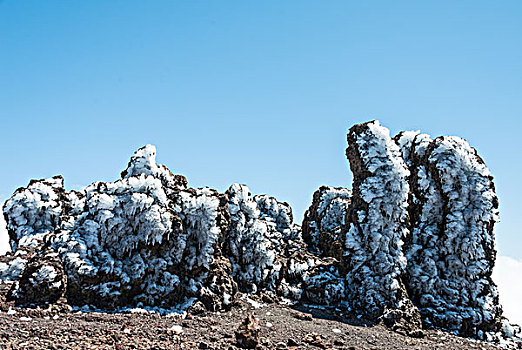 岩石构造,遮盖,冰,帕尔玛,加纳利群岛,西班牙,欧洲