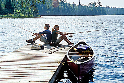 湖,怀特雪尔省立公园,曼尼托巴,加拿大