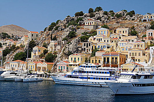 码头,旅游,船,中心,岛屿,靠近,罗得斯,希腊,欧洲