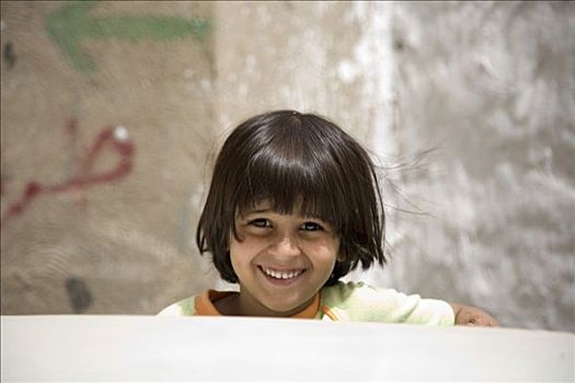 女孩,10岁,老,肖像,也门,中东