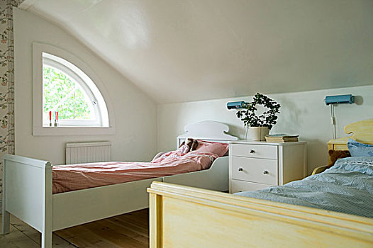 相似,床,阁楼,转换,乡村,闲适,瑞典