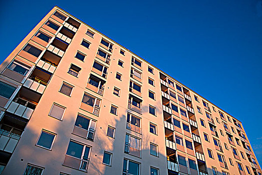 仰视,公寓楼