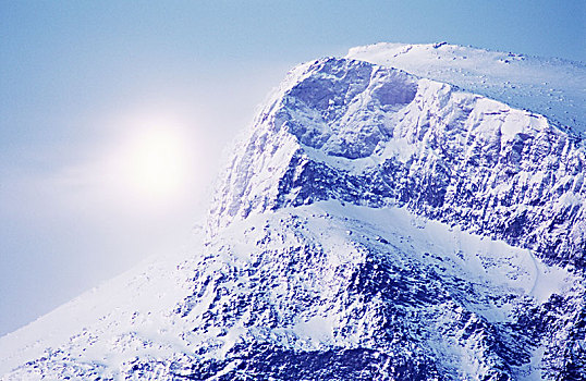 积雪,山,天空