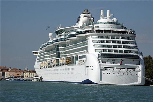 游轮,海洋,2002年,罐,拿,乘客,拜访,威尼斯,威尼托,意大利,欧洲