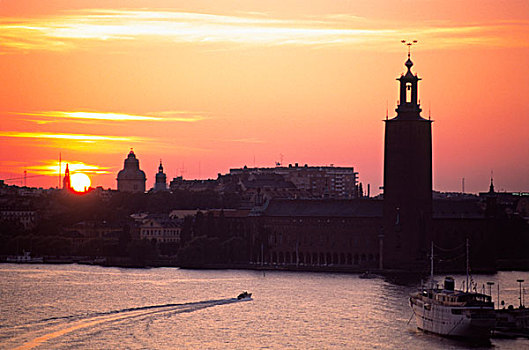 瑞典,斯德哥尔摩,港口,老城