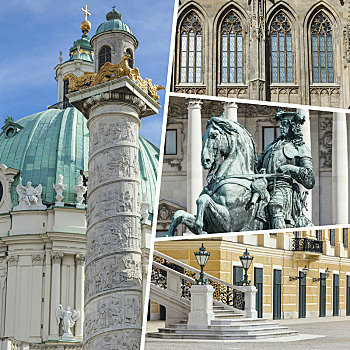 抽象拼贴画,维也纳,奥地利,图像,旅行,背景,照片