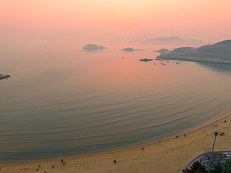 威海半月湾日出美景