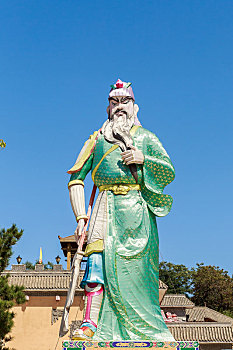 关羽雕塑,河南省陕州地坑院民俗文化园