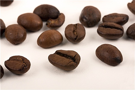 很多,咖啡豆,微距