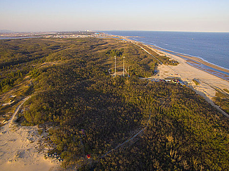 秦皇岛,翡翠岛,沙漠,大海,自然,风景,航拍,奇特,地质,沙丘,海滩,黄金海岸