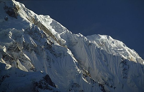 积雪,山峦,安娜普纳,山脉,喜马拉雅山,尼泊尔