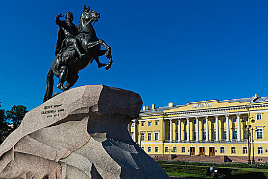青铜,骑手,彼得大帝,参议院,广场,公园,彼得斯堡,俄罗斯