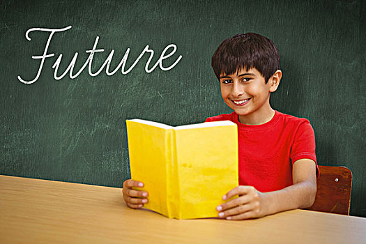 未来,绿色,黑板,文字,男孩,头像,读,书本,图书馆