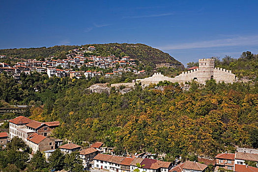 乡村,老,要塞,秋天,大特尔诺沃,保加利亚,欧洲