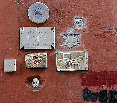 标识,犹太,地区,罗马,拉齐奥,意大利,欧洲