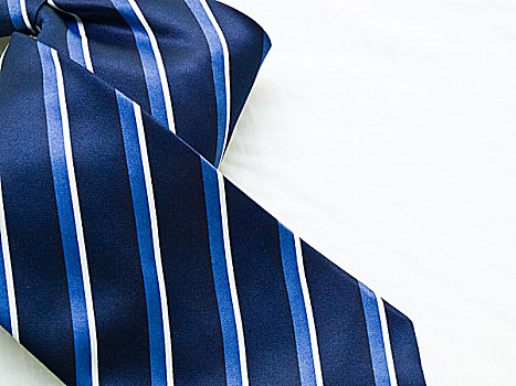 特写,条纹,蓝色,白色,领带,隔绝,白色背景