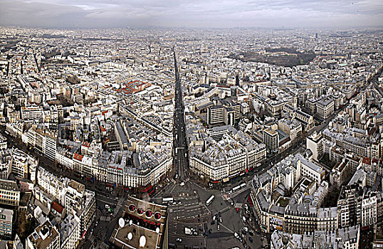 法国巴黎鸟瞰