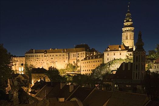城堡,历史,老城,捷克,克鲁姆洛夫,南,波希米亚,捷克共和国