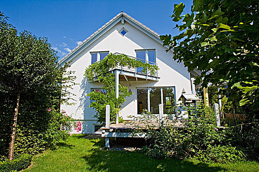 房子,平台,花园,德国