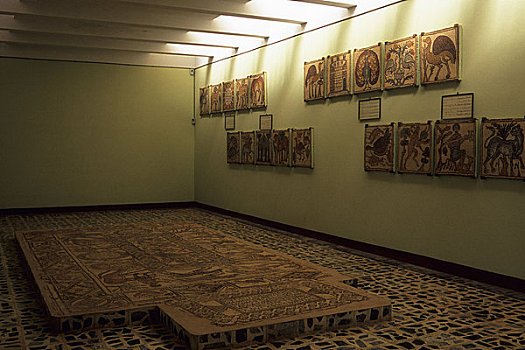 利比亚,靠近,博物馆,罗马,镶嵌图案,老,教堂