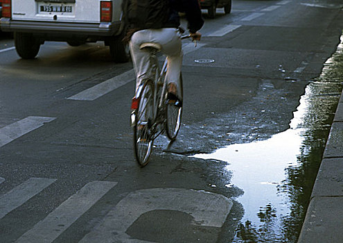水,街上,交通