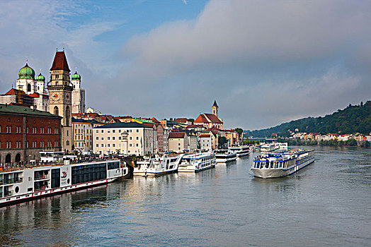 游船,多瑙河,帕绍,德国